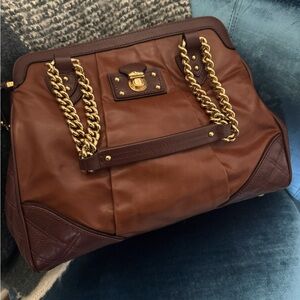 Marc Jacob’s Alyona Bag Stam-era gold chain & quilt Brown